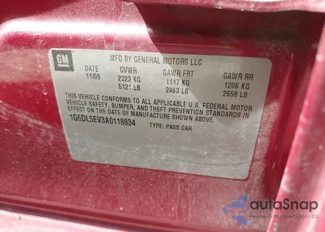 2010 Cadillac Cts Standard from USA, damaged, VIN 1G6DL5EV3A0118834